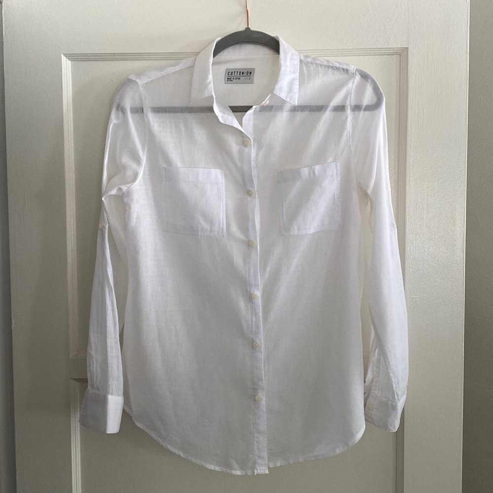 Cotton On Women’s White Button Down Shirt Size S